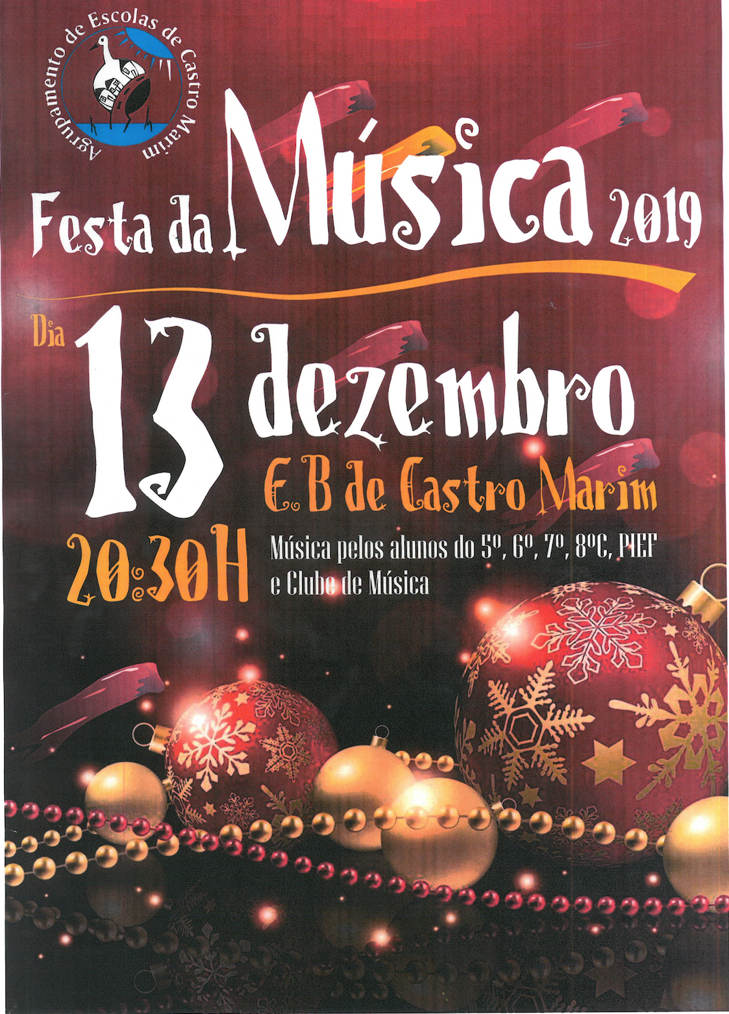 INFORMAÇÃO: Festa da Música a realizar no Agrupamento Escolas Castro Marim